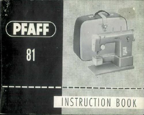 Pfaff 81 Manual