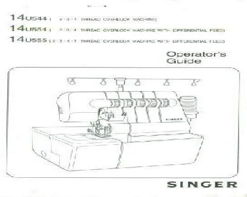 Singer 14U544 14U554 14U555 Manual