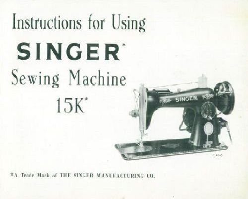 Singer 15K110 15K111 15K112 manual