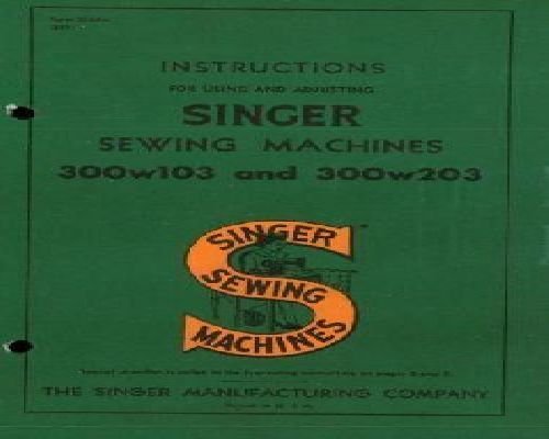 Singer 300w103 manual