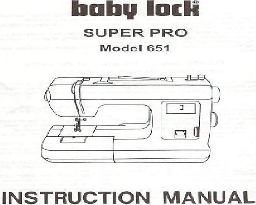 Baby Lock 651 manual