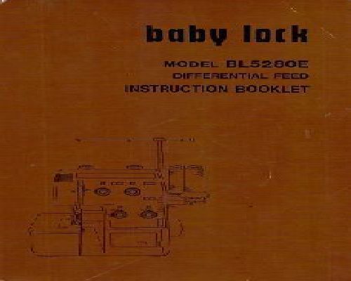 BABY LOCK BL5280E Manual
