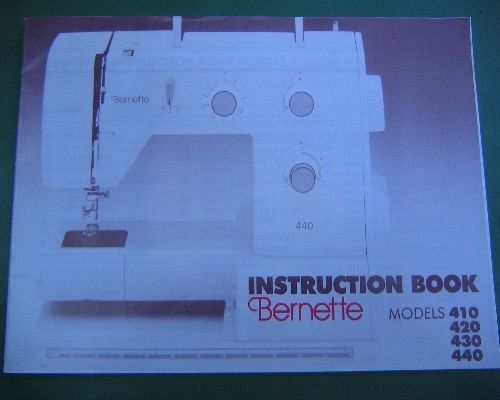 Bernette 410 420 430 440 manual