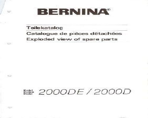 Bernina Overlocker 2000DE 2000D manual