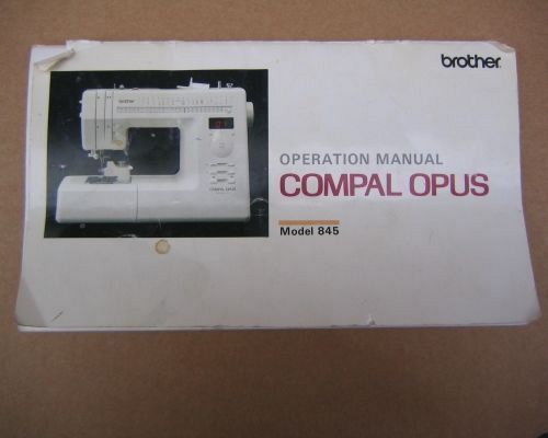Brother 845 COMPAL OPUS manual