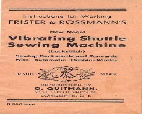 Frister + Rossmann Vibrating Shuttle Lockstitch