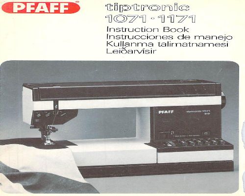 Pfaff Tiptronic 1071 & 1171 Manual