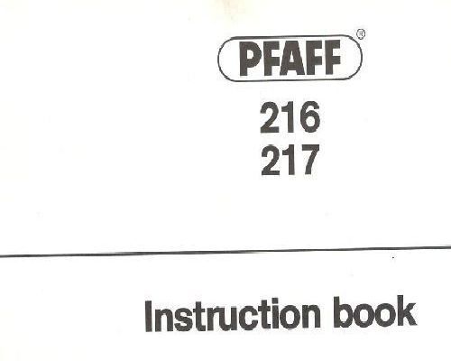 Pfaff 216 & 217 Manual