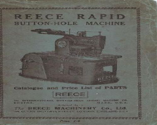 Reece Rapid Button-Hole manual