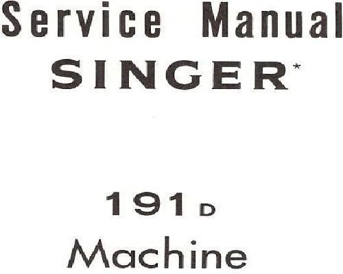 Singer 191D manual