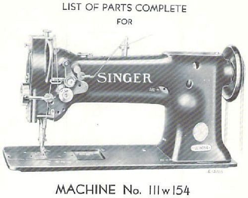 Singer Industrial Sewing Machine Parts Books List 4